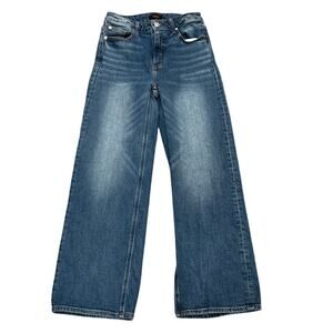 Quince Bella Stretch Relaxed Straight Jeans Atlantic Blue Size 26
